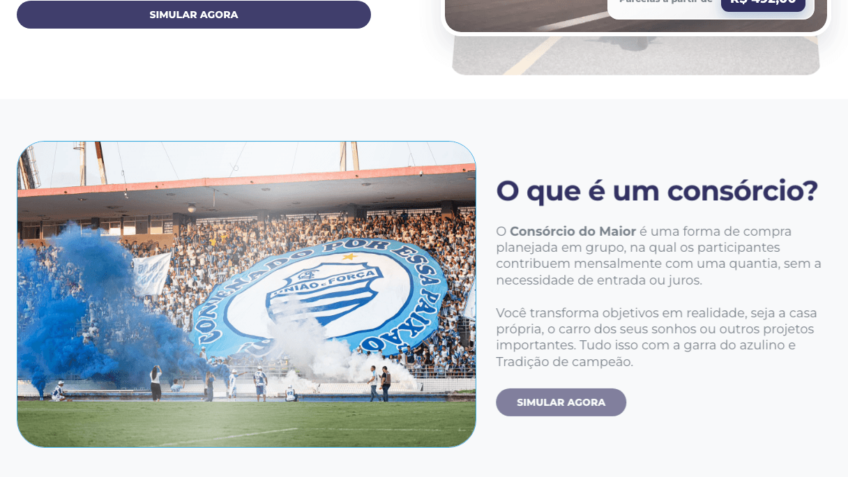 Consórcio do Maior tela desktop 3